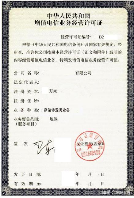 增值电信业务经营许可证第二类分别包含有哪些?