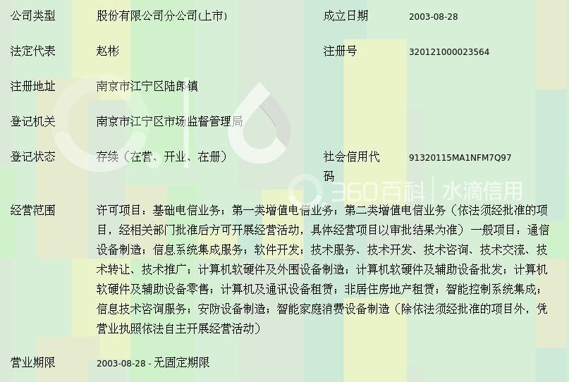 中国电信股份南京江宁陆郎营业部